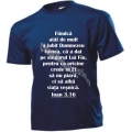 Tricou bleumarin personalizat Ioan 3.16